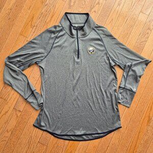 Colosseum NFL Buffalo Bills Tech Top Pullover XXL Gray 1/4 Zip Long Sleeve